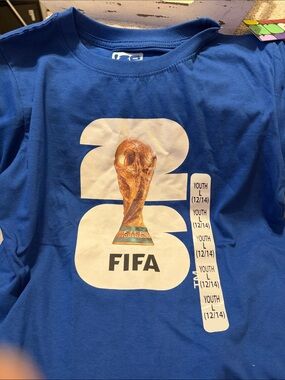 FIFA Youth Blue Graphic Tee - Youth Large (12/14)